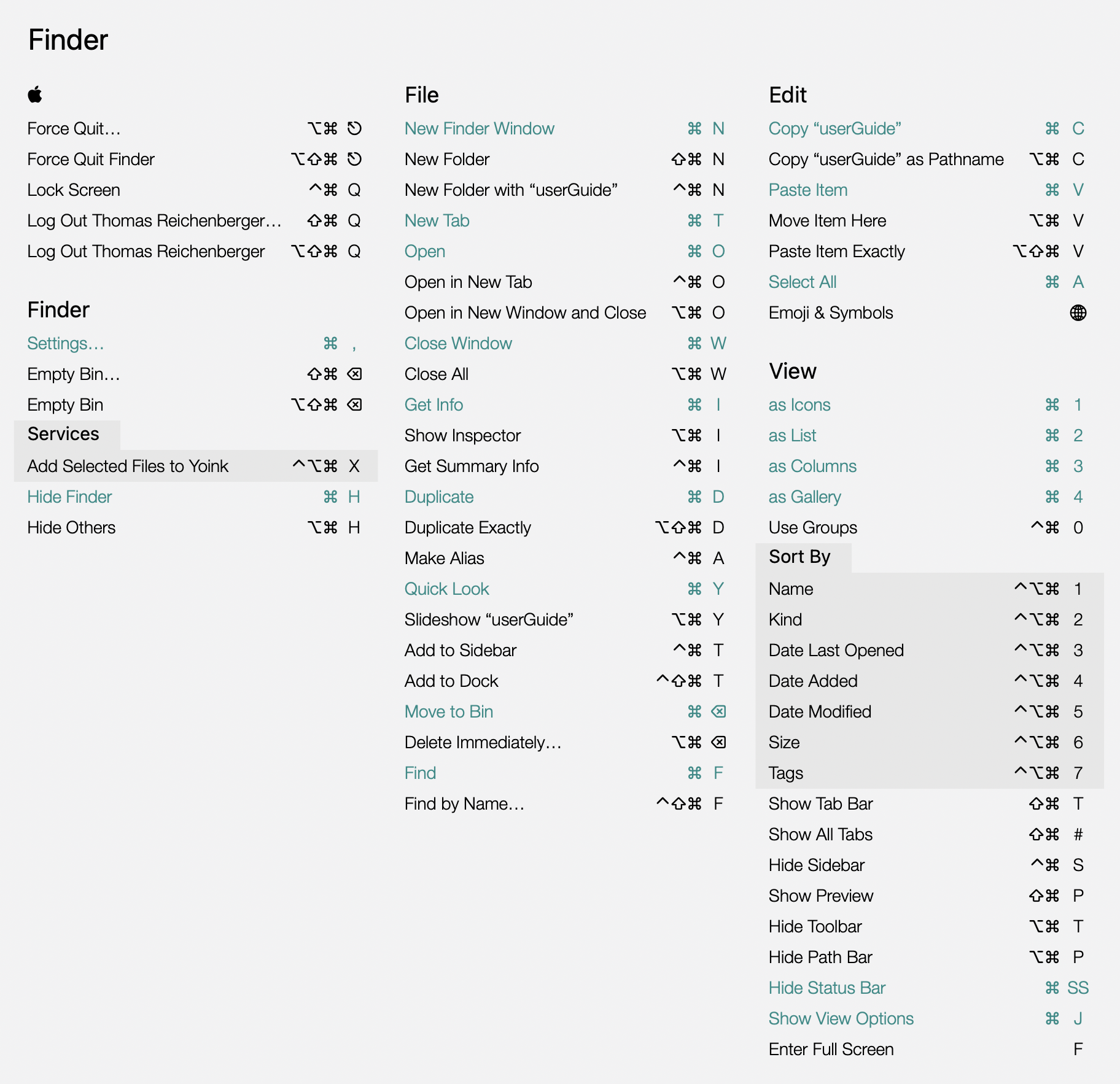 KeyCue 快捷键概览